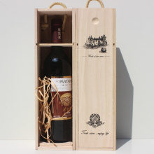 Factory Price Pine Paulownia Single Wooden Wine Box