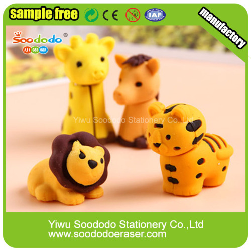 Wholesale Custom Japanese Mini Funny Cute Animal Shaped 3D Eraser