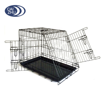 2 Doors Car Version Slanted Pet Dog Carrier Cages Puppy Dog Cage Crates