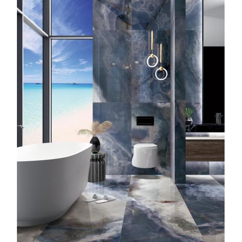 Sapphires Marble Porcelain tiles cor azul