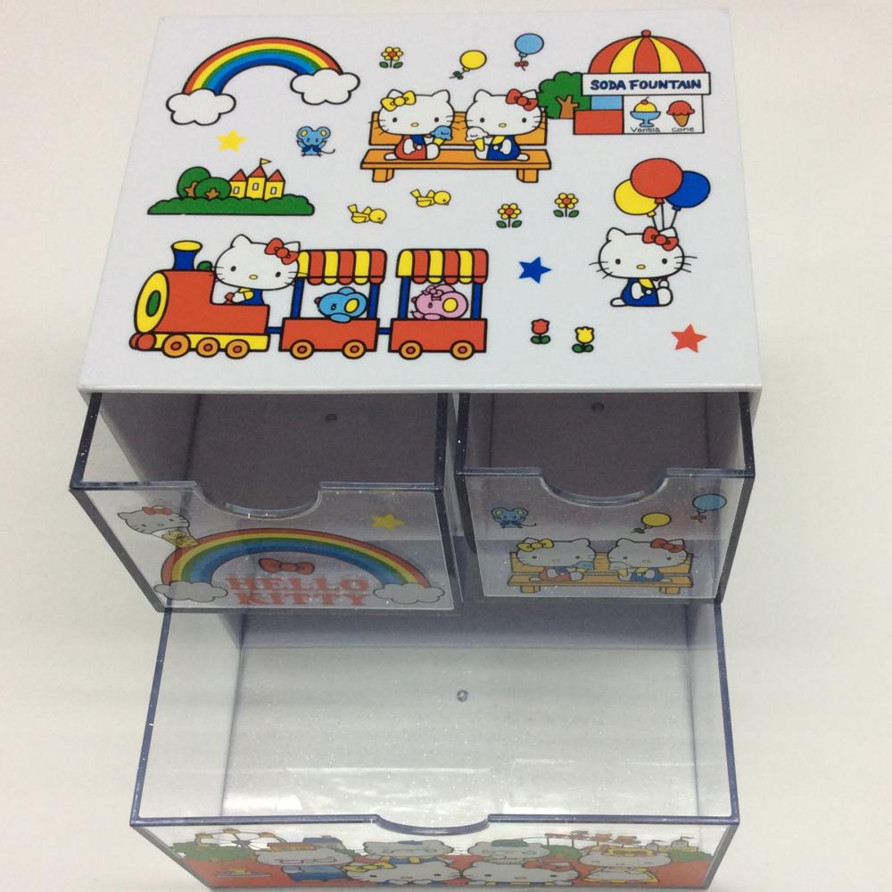 Plastic double-layer storage box with drawer