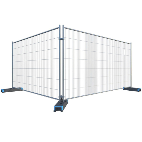 Temporary portable fencing panel construction