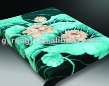100% polyester raschel printed &carved blanket 6.5kg