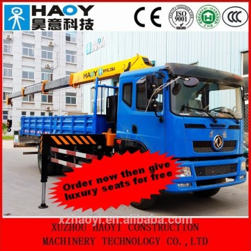 Mini hydraulic telescipic kunckle boom truck mounted crane for sale