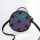 Women's geometric luminous round crossbody bag luminous handbag for girls cell phone lipstick makeup