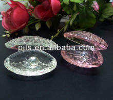 cheap glass shell ,crystal shell for wedding gift crystal mussel