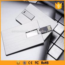 promotional metal ultra thin credit card usb flash drive 4gb