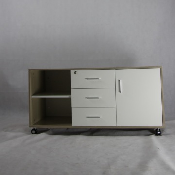 High Quality Office Wood Mobile Caddy With 3 Drawers