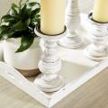 Traditional Mango Wood Pillar Candle Holder