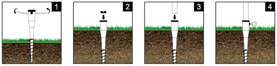 installation of ground screw