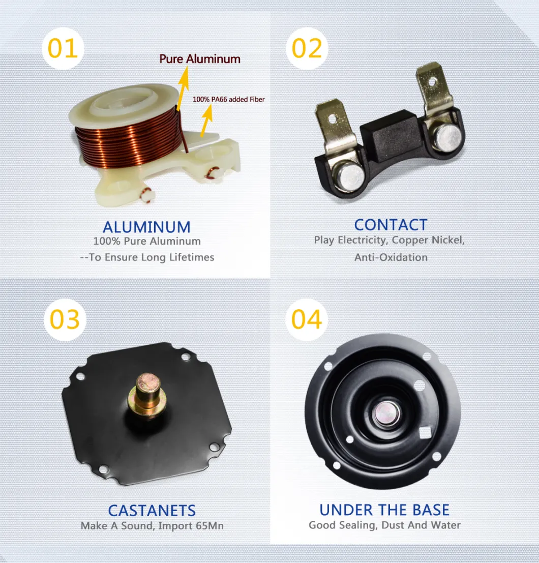 Manufacturer Supply Snail Type Horns Auto Parts Speakers 12V 24V