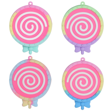 Partihandel lolly mini silikon pop fidget handväska