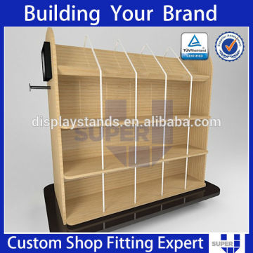 Wooden 3 Layer Retail Clothing Display Rack