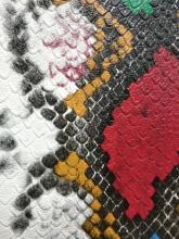 Snake Python print PU leather