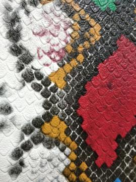 Snake Python print PU leather