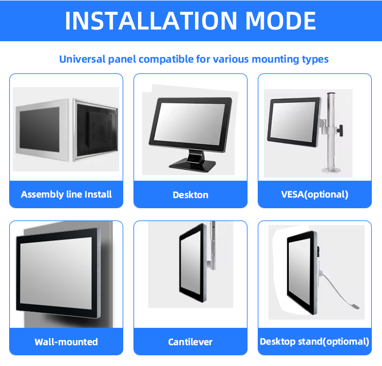 compt OEM interface OS system win android linux 15.6 inch 15.6" pc industri screen industrial touch panel pc industrial panel pc