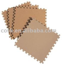 small granule Cork & EVA floor mat, Cnanging Room Mats Cork