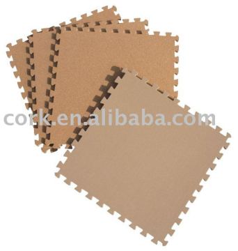 small granule Cork & EVA floor mat, Cnanging Room Mats Cork