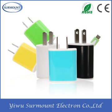 Travel USB Wall Charger EU AC USB Wall Charger 1 Port For Mobile Phone