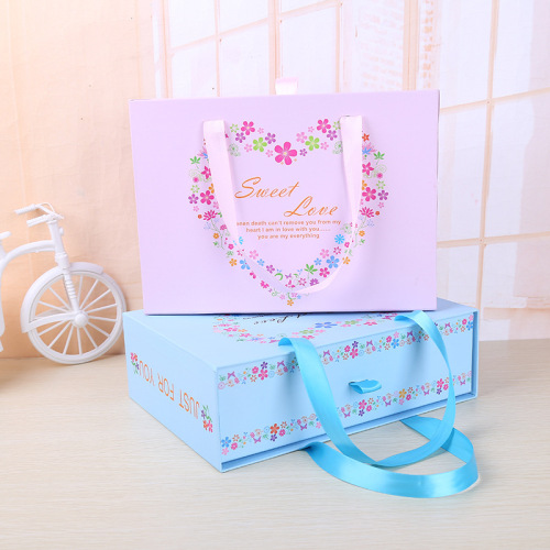 Blue & Pink Drawer Kids Clothes Packaging Boxes