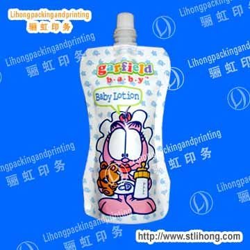 Bottle Shape Liquid Stand Up Pouch