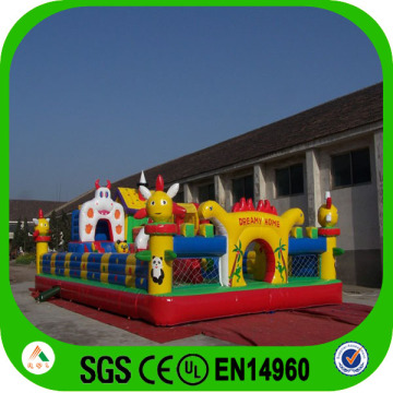 inflatable animal world ice castle pvc space jump castle