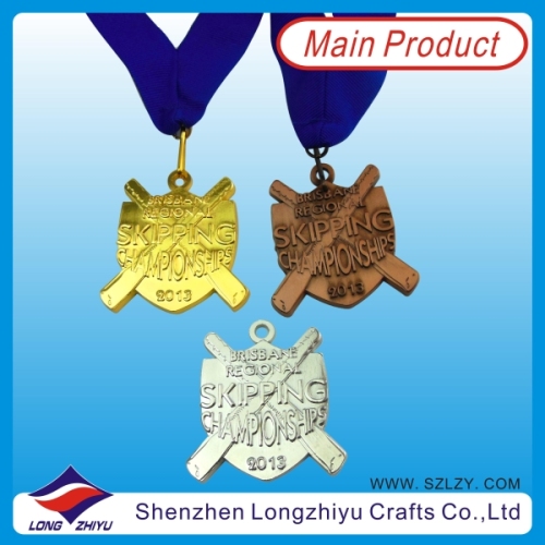 Australia Custom Medal Hanger Gold Silver Bronze Award Sports Medal Kids Skipping Medals Shield Badge (LZY000057)