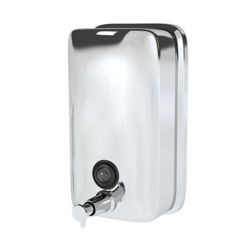 Dispensador de jabón líquido manual de un solo tanque blanco de 350 ml montado en la pared para desinfectante de manos
