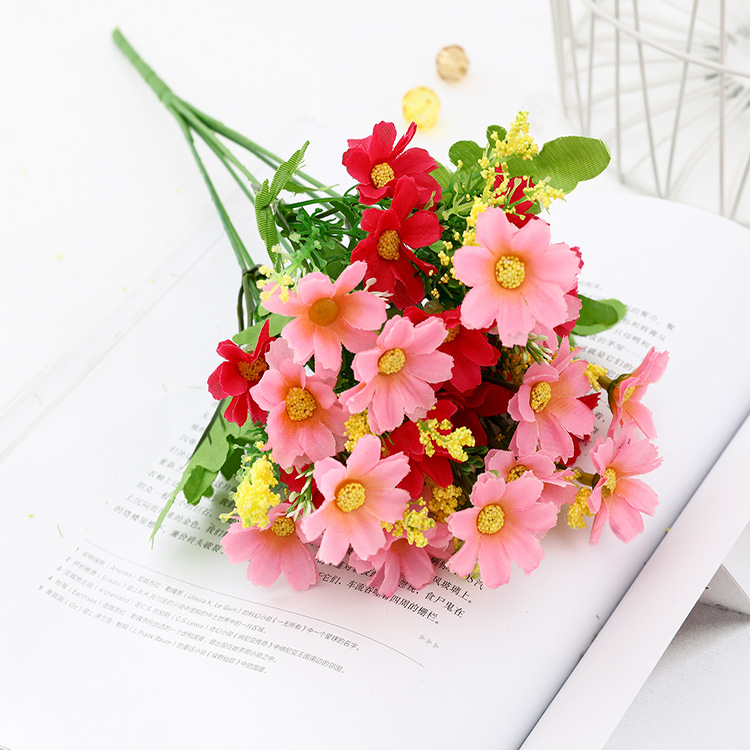 Decoration flower wedding decoration home daisy simulation silk flower chrysanthemum artificial flower