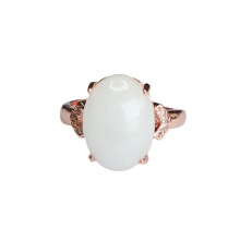 High Quality Natural Stone and Brass Jewelry: Explore Rose Gold Plated Jade Rings and Hetian Jade Collections