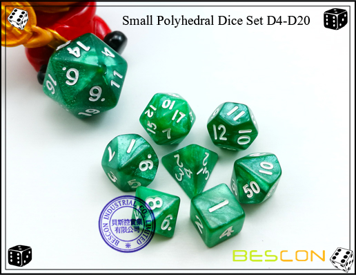 Kleiner polyedrischer Würfelsatz D4-D20 Small Polyhedral Dice Set D4-D20