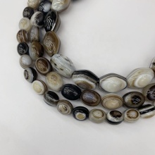 Natural Eye Agate Oval Beads for DIY Jewelry (Necklace, Bracelet, Charms)