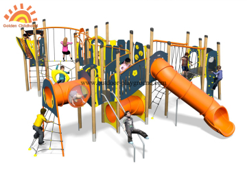 HPL Outdoor Multiply Climbing Slide Inclined Net Park