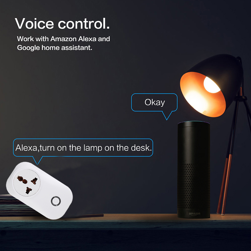 10A 16A India Standard WiFi Smart Plug Mini Outlet Energy Monitoring Electric Outlet Smart Wifi Plug