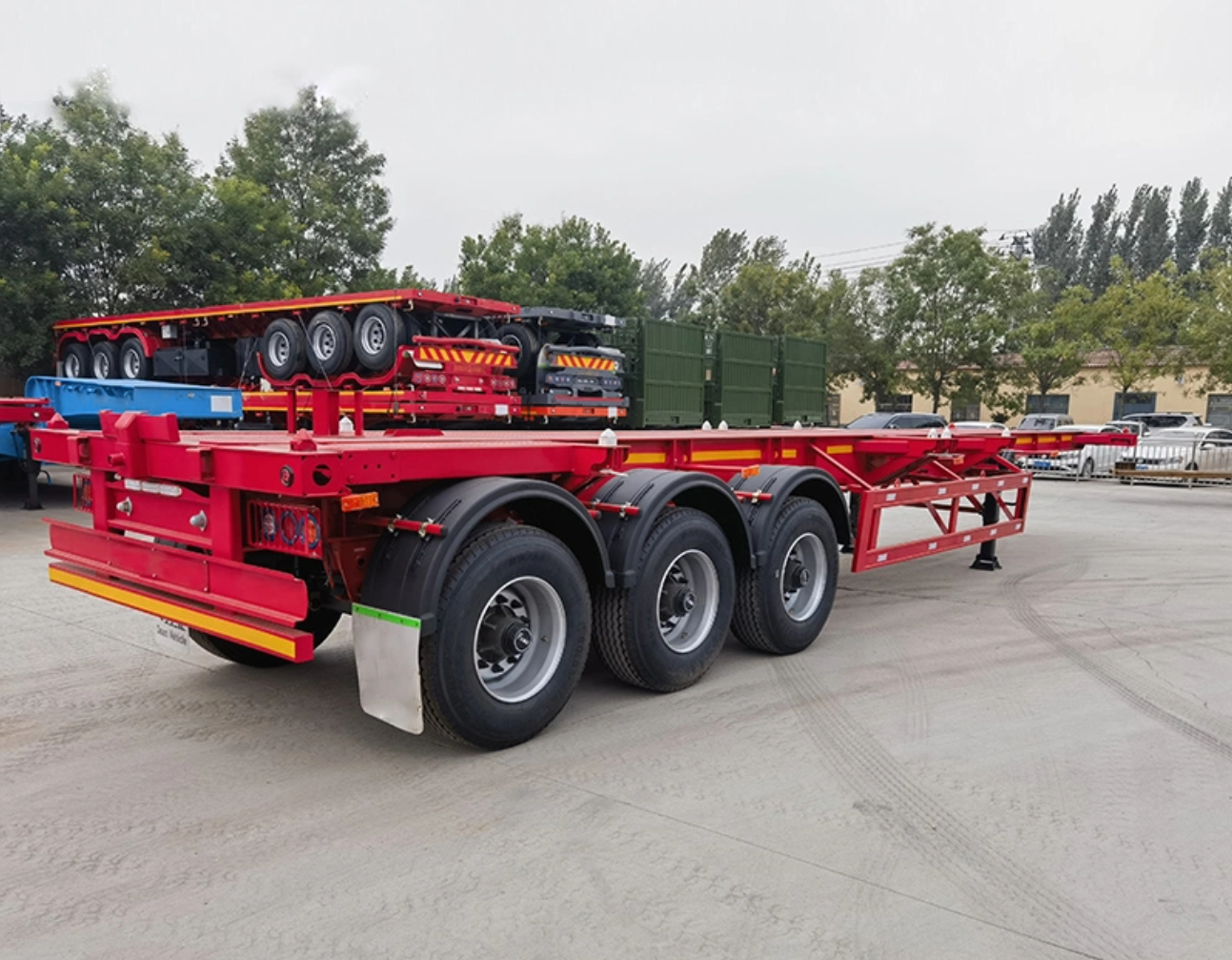 3 Axles 40Ft Skeleton Container Trailer