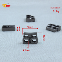 Dual Hole Wide Metal Spring Cord Lock