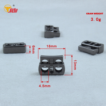 Dual Hole Wide Metal Spring Cord Lock