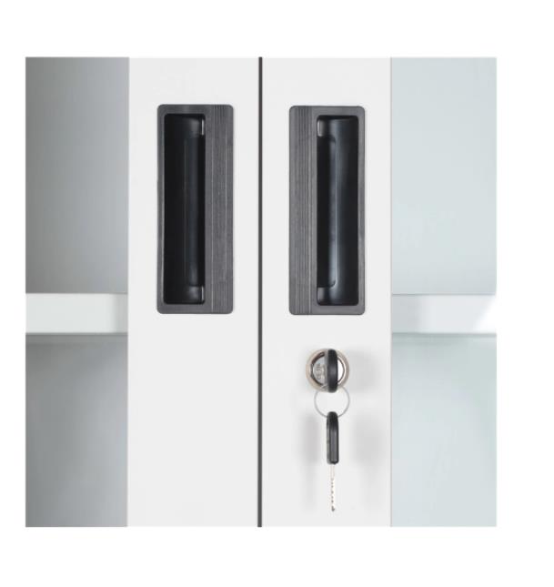 家电柜中间两件式家电钢制文件柜带玻璃门医院家具