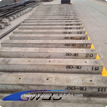 China supplier uic60 rail turnout used rail concrete sleepers