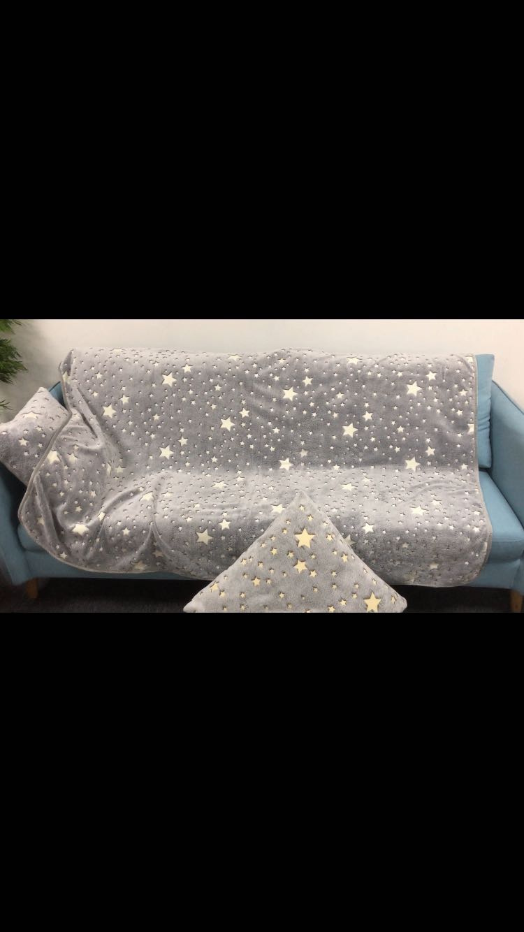 super soft plush Flannel Glow in the Dark Throw Blanket