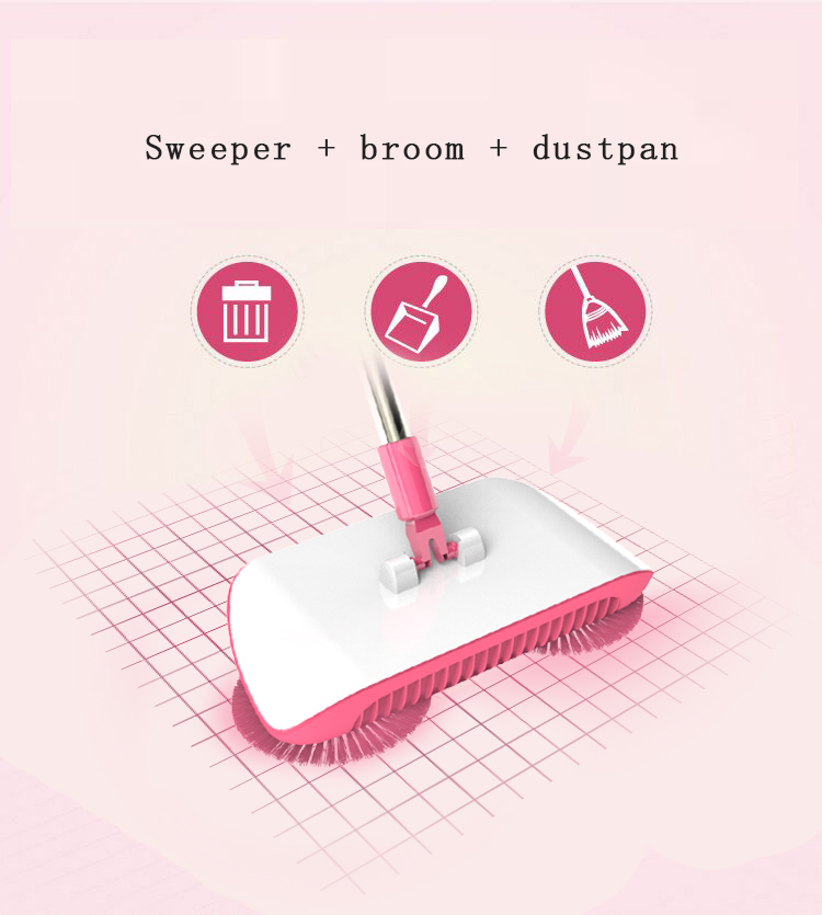 Spin Hand Push Sweeper Broom Household Floor Cleaning Mop without Electricity