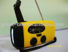 Solar hand crank dynamo AM/FM NOAA Radio
