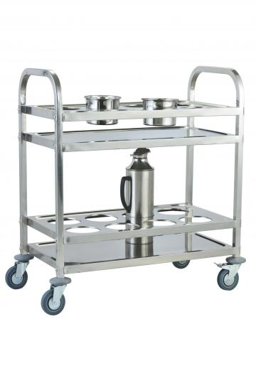 Stainless Steel Catering Tools Restaurant Collecting Trolley