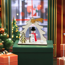 Hot Sale Christmas Tree Hanging Ornament Wooden Christmas For Christmas Decoration