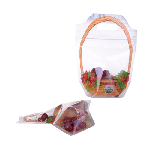 Bolsa de fruta de plástico con mango y cremallera