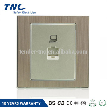 A9-C15 Brushed Aluminum rj45 Internet Wall Socket