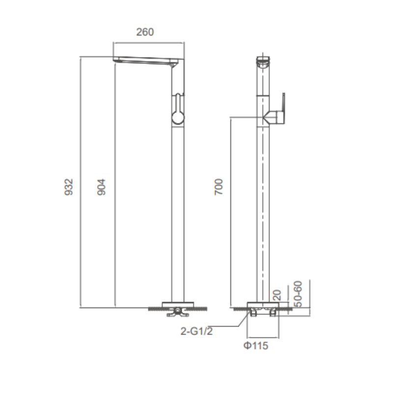 floor standing tub faucets