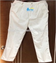 White FR Cotton Welding Pants Man