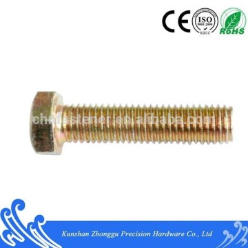 Hex Bolt Full Thread Carbon Yellow Zinc Plating