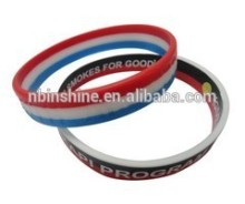 Stratified silicone bracelet , printed silicone bracelet , fitness sports silicone bracelet